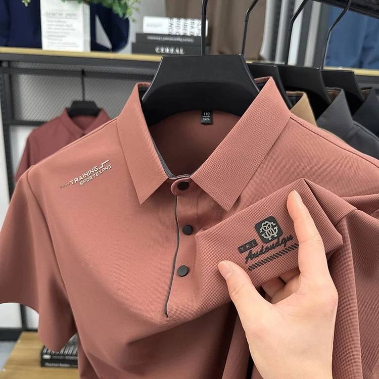 

Мужская футболка Pierre Cardin из ледяного шелка с коротким рукавом, повседневная, летняя, деловая, модная, городская, приталенного кроя