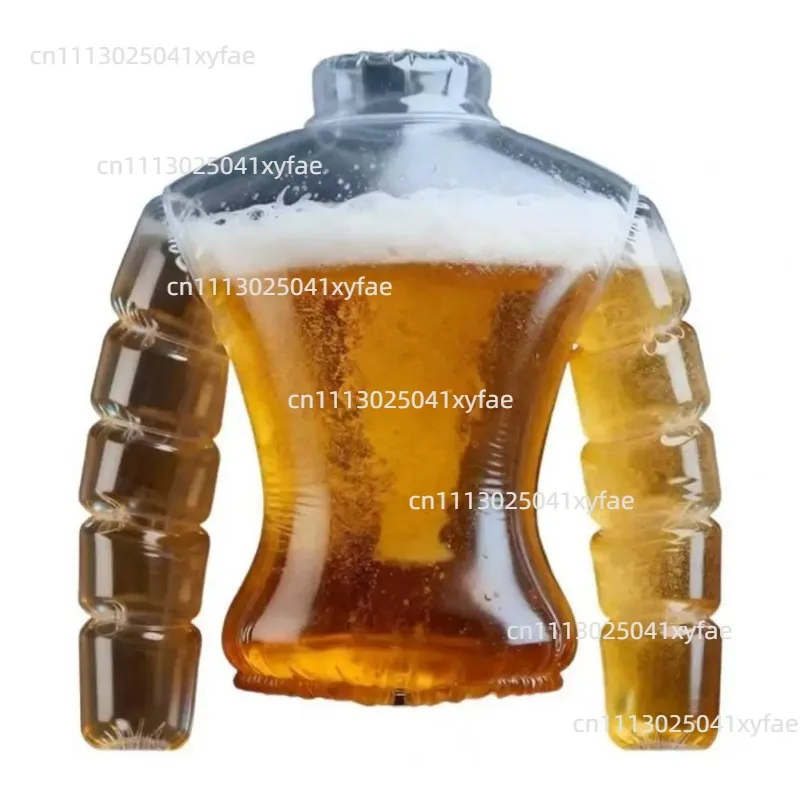 Funny Transparent Beer Filled Jacket Hilarious Gag Costume for Pool Party Festival Carnival Party Dress