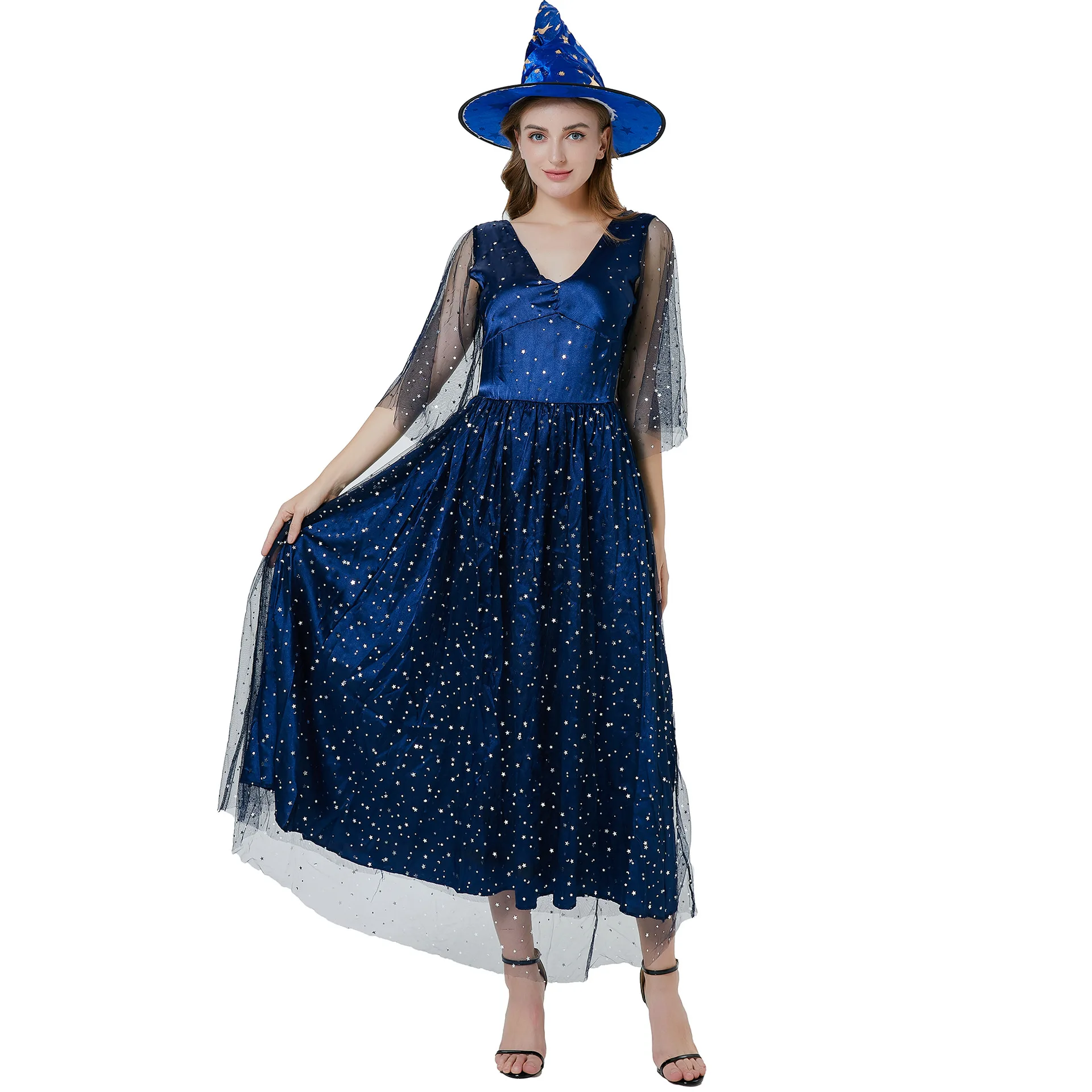 

Evil Witch Costume Long Skirt Stage Performance Role-plang Witch Queen orm Ethnic Faion Women's Clothing