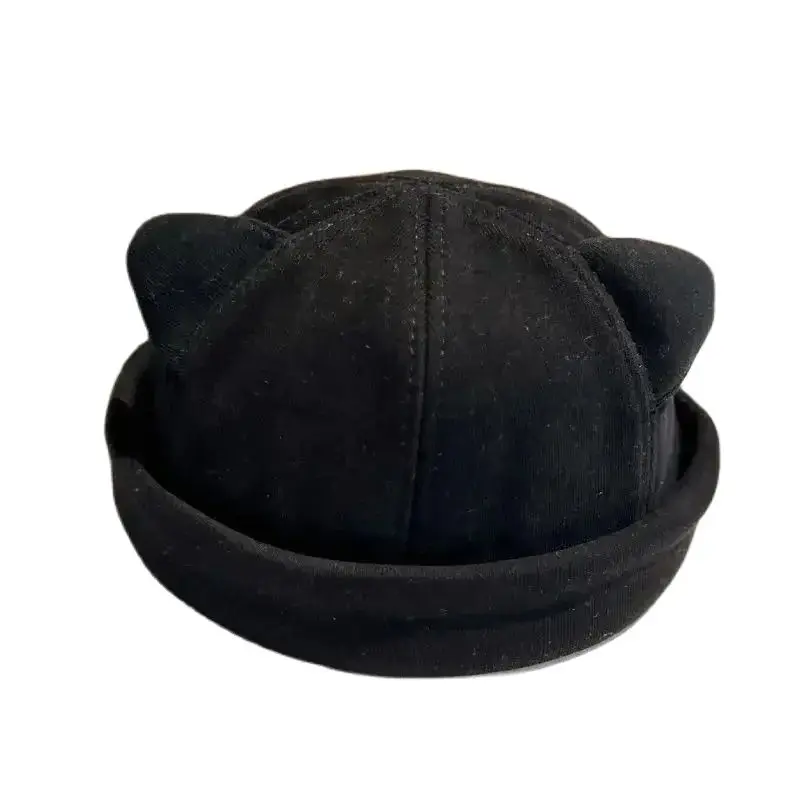 LDSLYJR Autumn and Winter Polyester Warm Cartoon Docker Cap Brimless Hat Beanie Landlord Sailor Cap Girl and Women 115