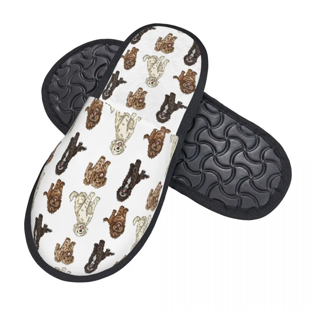 Custom Poedel Kruis Collectie Zacht Traagschuim Huis Slippers Vrouwen Labradoodle Sproodle Gezellige Warme Anti-Slip Slipper