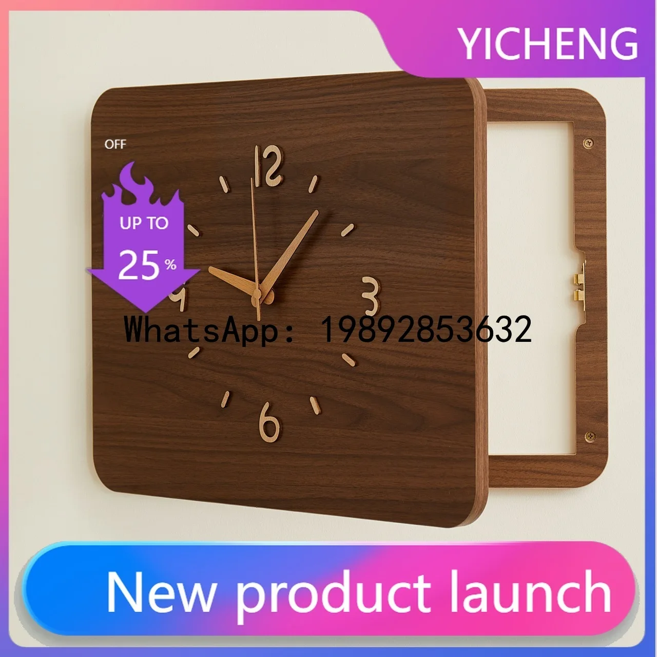 

Декоративная картина для электрического счетчика ZF с часами, настенные часы, декоративная картина для маскировки электрических выключателей и распределительных устройств.