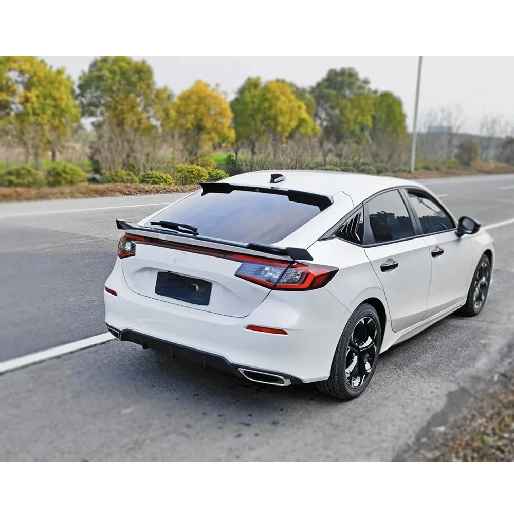 For Honda Civic 11th Gen FE1 FK Hatchback 2022 2023  Car Accessories Rear Window Roof Wing Spoiler Wing Refit Trim