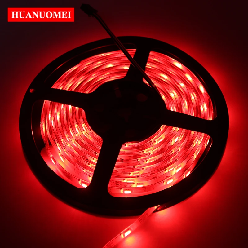 DC5V 48LEDs/M APA107 Addressable Flexible LED Strip Light IP65 Waterproof 5050 RGB Pixel Ribbon White PCB for Outdoor Decor