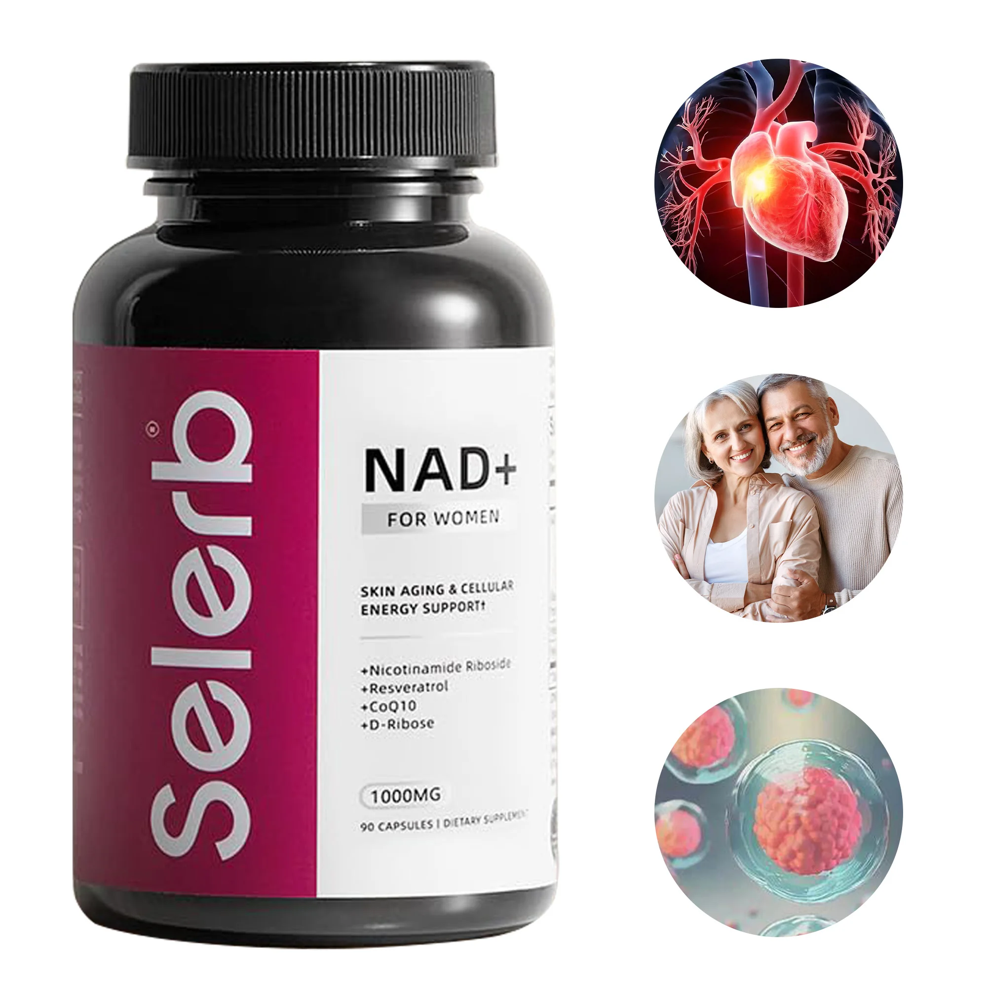NAD+ Supplement - Anti-aging, Helps Boost Energy, Promotes Cell and Skin Health, Neuroprotection and Sleep Improvement
