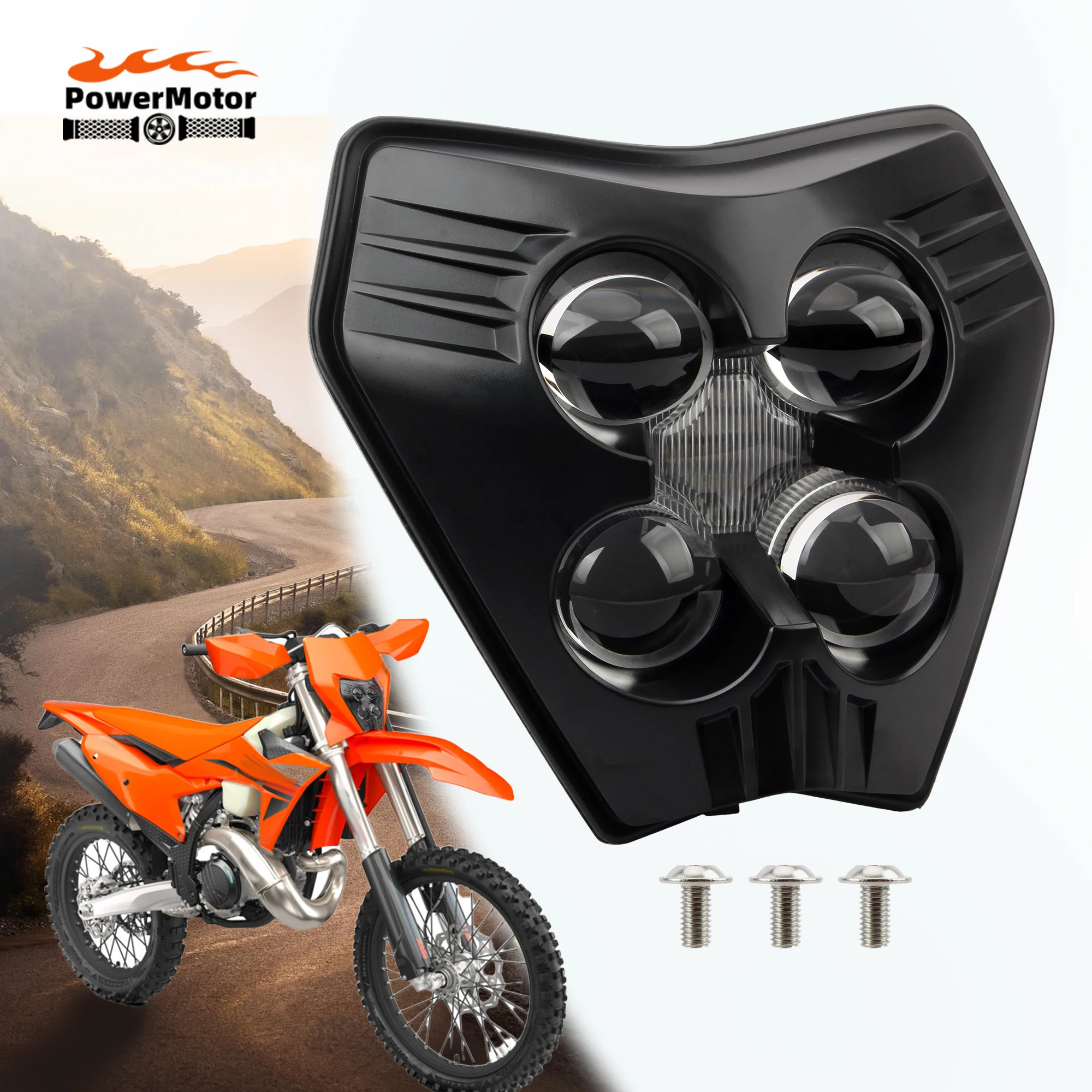 

Motorcycle Headlight LED Wick for KTM EXC EXC-F XC XCW SX SXW SXF 125-500 2024 2025 Dirt Bike Parts Enduro Motocross Headlamp