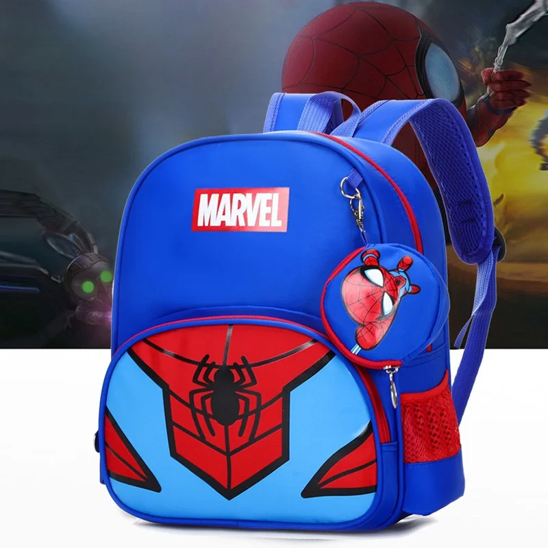 Spiderman Backpacks Super Heroes Student School Bag Cartoon 3D Stereo Kindergarten Backpack Children's Travel Bag Birthday Gift