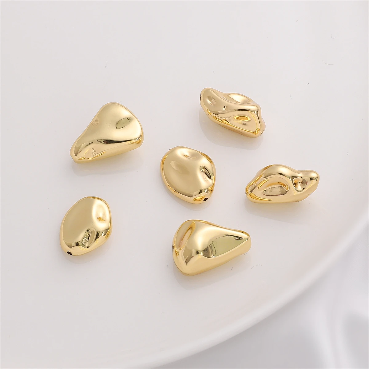 1pcs 14K Gold Plated CCB Beads Baroque Style Charm Beads for Necklace Bracelet DIY Handmade Jewelry Making Accessories
