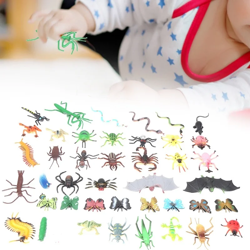 43pcs / Set Dinosaurs Insects Model Highly Simulation Children Education Model SetDinosaurs Model