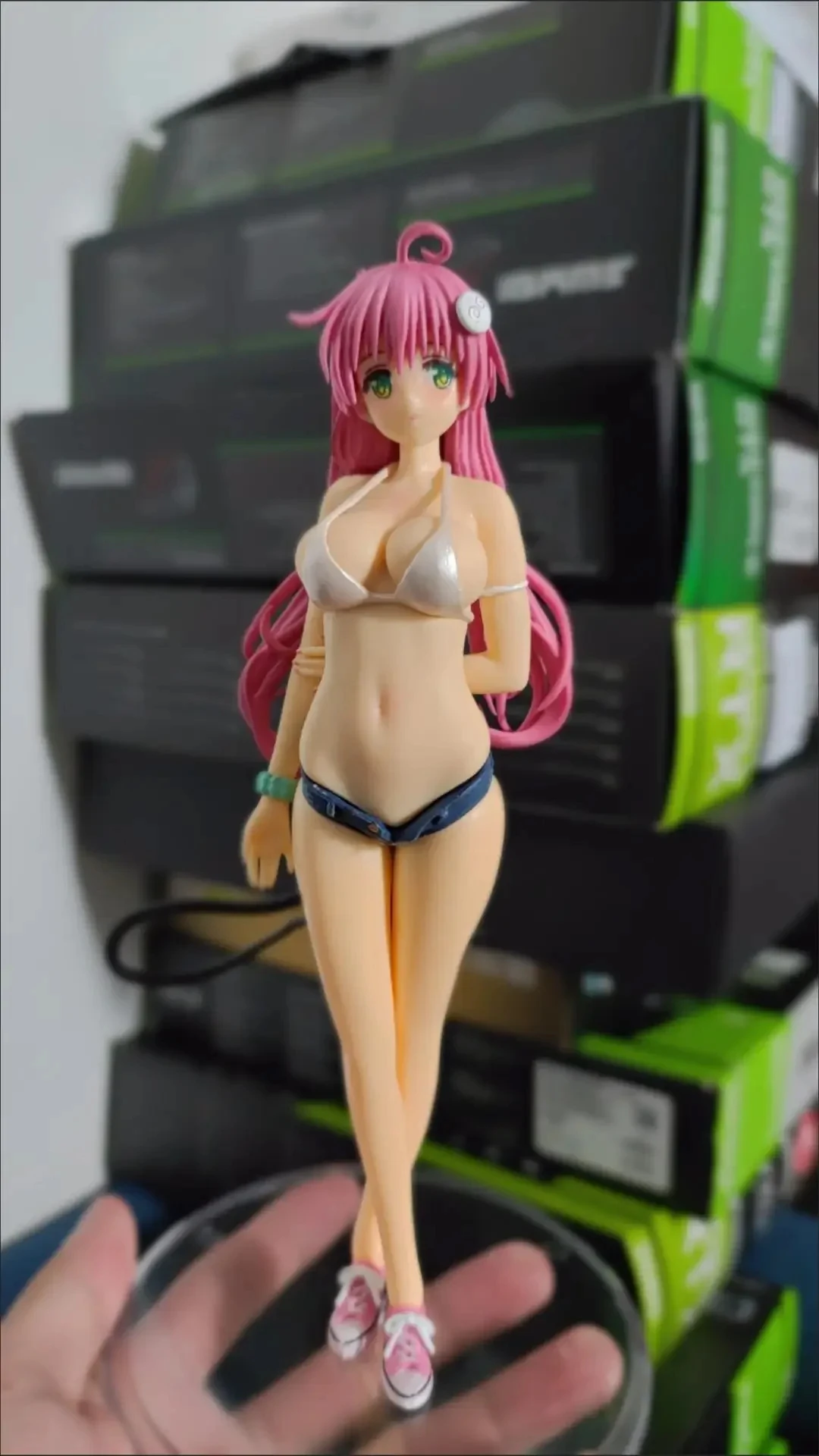 22cm Alter To Love Ru Lala Satalin figurka złota ciemność seksowny czerwony ogon strój kąpielowy Ver.Bikini Sexy Deviluke zabawka figurka prezent