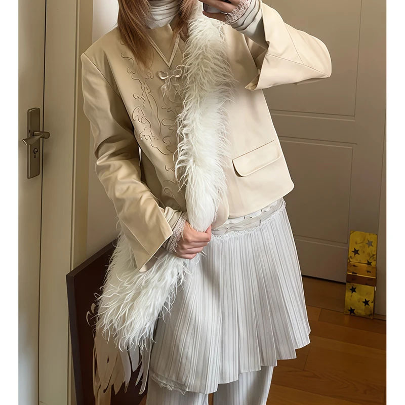 RORORIRI, Pantalones De pierna ancha De nicho coreano, traje falso De dos piezas, Falda plisada, Pantalón largo, Pantalones picantes para chica Y2k, Pantalones De Mujer