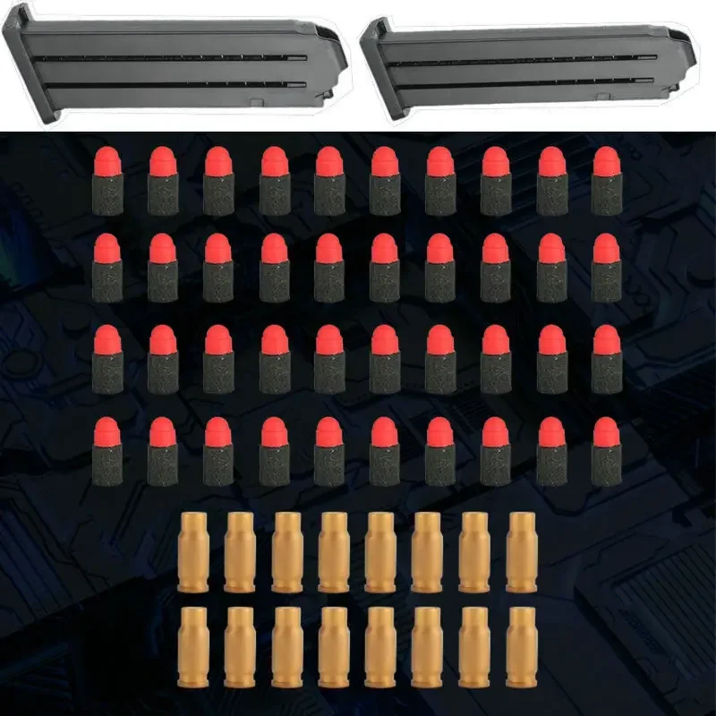 2024 New Gun Extra Accessories Bullet Case / Darts / Target for M1911 / Glock Toy Pistol Soft Bullets Airsoft Shell Throwing