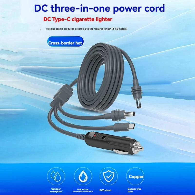 APPLIA-3-In-1 Multifunctional Power Cable For Starlink Mini Type-C/DC/Car Charger To DC 20V/5A USB C Power Cable For Space-X