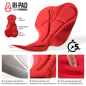 Rio-Ciclismo Bibel Shorts für Männer, enge Mountainbikehosen, atmungsaktive, gepolsterte Männer, Fahrradshorts für LICRA, MTB-Kleidung 10 Hauptverkäufe Kurzer Lycra männlich - №3