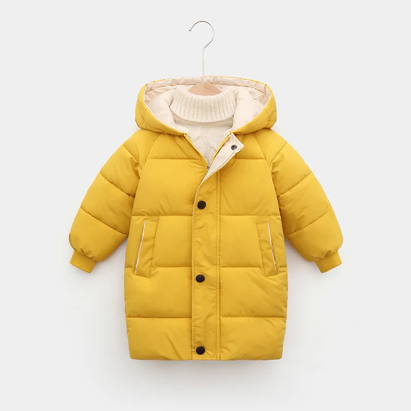 2-8 anni caldo cappotto per bambini cotone imbottito moda con cappuccio lungo ragazzo ragazza giacche di cotone 2022 nuovo autunno inverno bambini