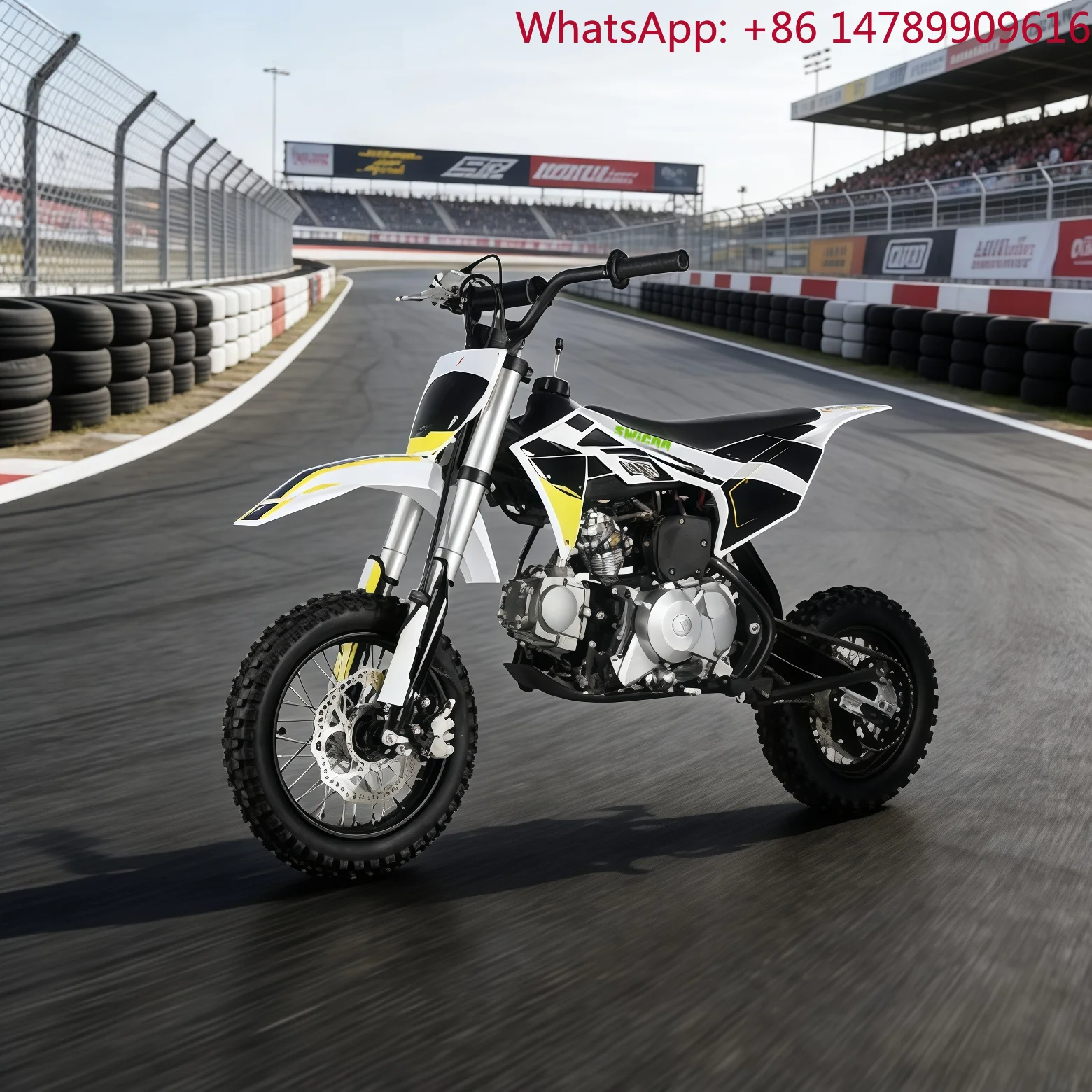 Мини-мотоцикл MotoKids MotoSWICOO High Performance HS110, 4-тактный, с воздушным охлаждением, для бездорожья, легкий дизайн, для дикой местности