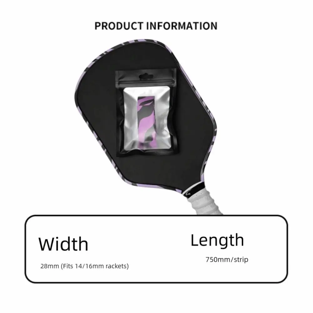 Wavy Stripe Design Pickleball Racket Edge Sticker Universal Shock Absorption Matte Paddle Edge Tape Versatile Stretchable