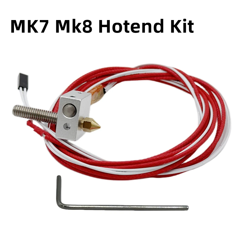 

3D Printer MK7 Mk8 Hotend 12V 40W Assembled Kit J-head 0.4mm Nozzle 1.75mm Filament for Anet A2 A8 i3 3D Printer Part Universal