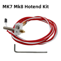 3D Printer MK7 Mk8 Hotend 12V 40W Assembled Kit J-head 0.4mm Nozzle 1.75mm Filament for Anet A2 A8 i3 3D Printer Part Universal