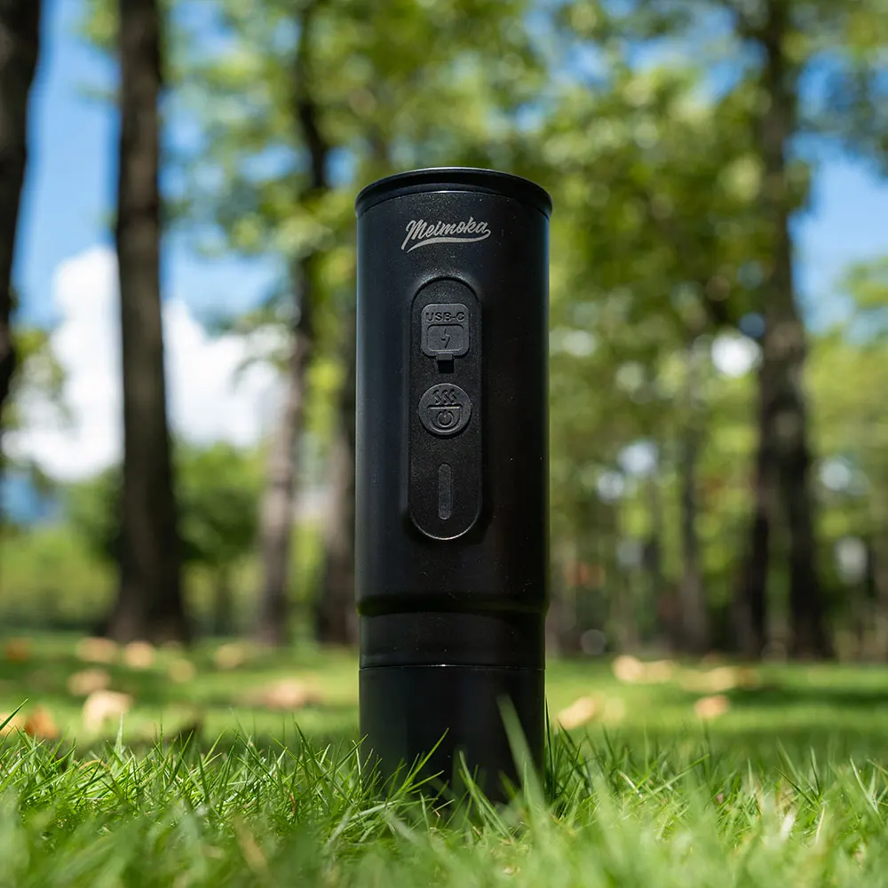 

MEIMOKA Mini Italian Coffee Machine 20 Bar Pressure Compatible With Ground Coffee & Capsule Wireless Heating USB LOGO for Free