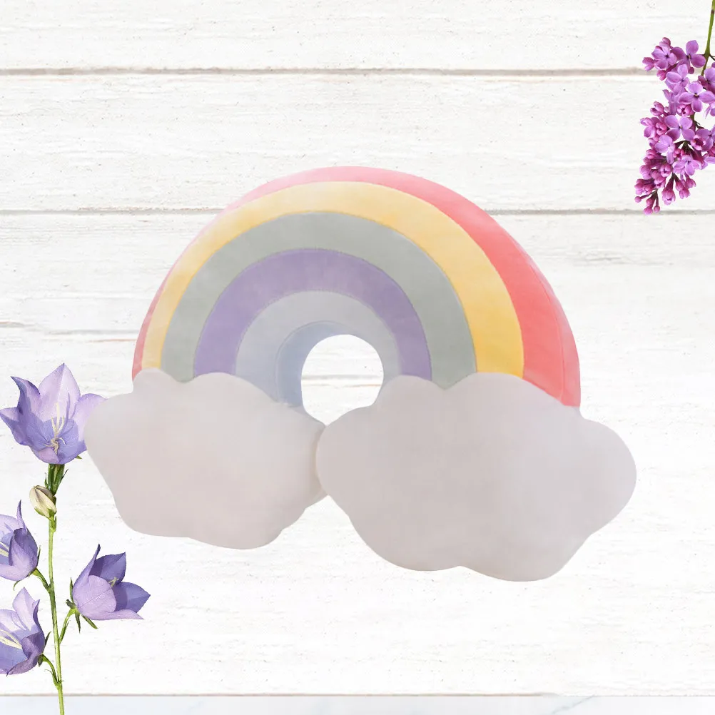 

Rainbow Bolster Soft Stuffed Throw Pillow Comfortable Back Cushion Nap Hug Pillow Car Sofa Chair Cushion