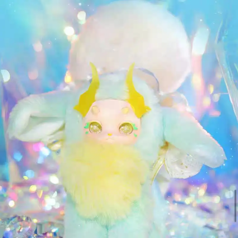 

Новый кролик-дракон третьего поколения, цветные кристаллы серии, кошачий дракон, модная слепая коробка, коллекция-сюрприз ручной работы для девочек, подарки