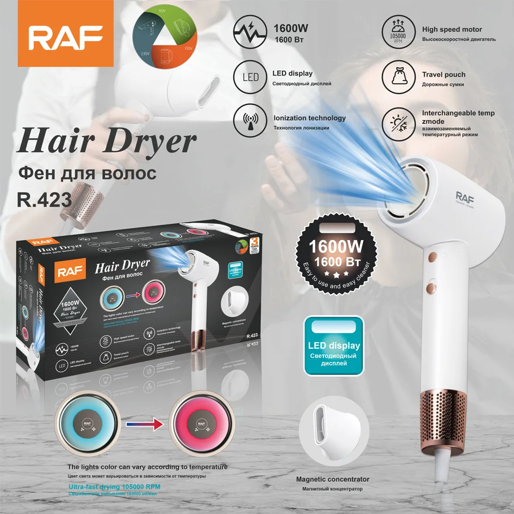 

High-speed hair dryer, intelligent temperature control, household high-power quick-drying negative pritech مجففات شعر