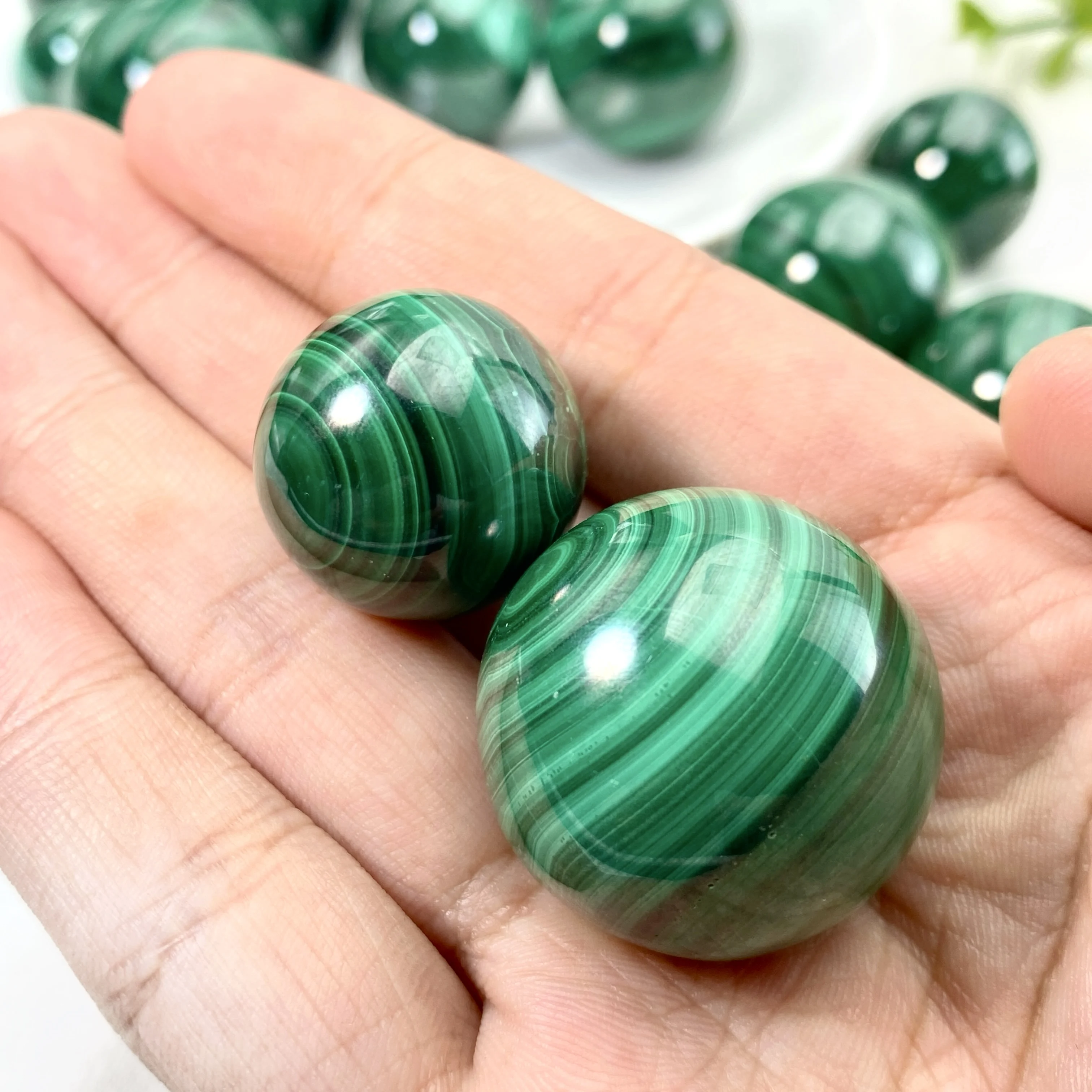 1pc Mini Malachite Natural Stone Ball Sphere Crystal Stones Quartz Crystals Healing Chakra DIY Gemstone Spiritual Products Gift