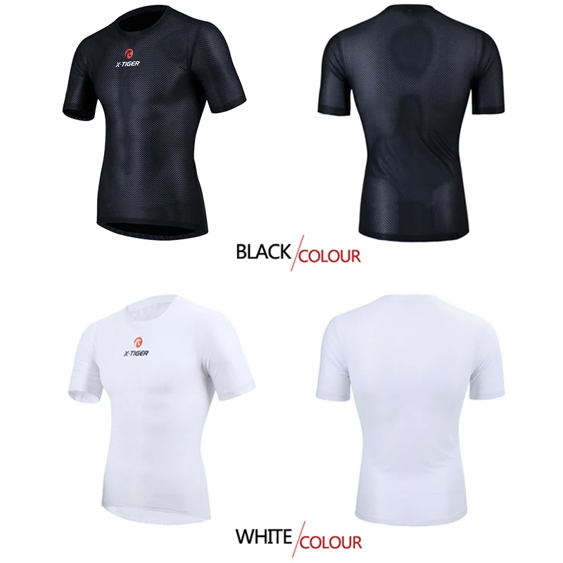 X-Tiger Pro Cycling Base Layers Bike Clothings Quick Dry Cool Mesh Bicycle Short Sleeve Shirt Summer Breathbale Underwear Jersey