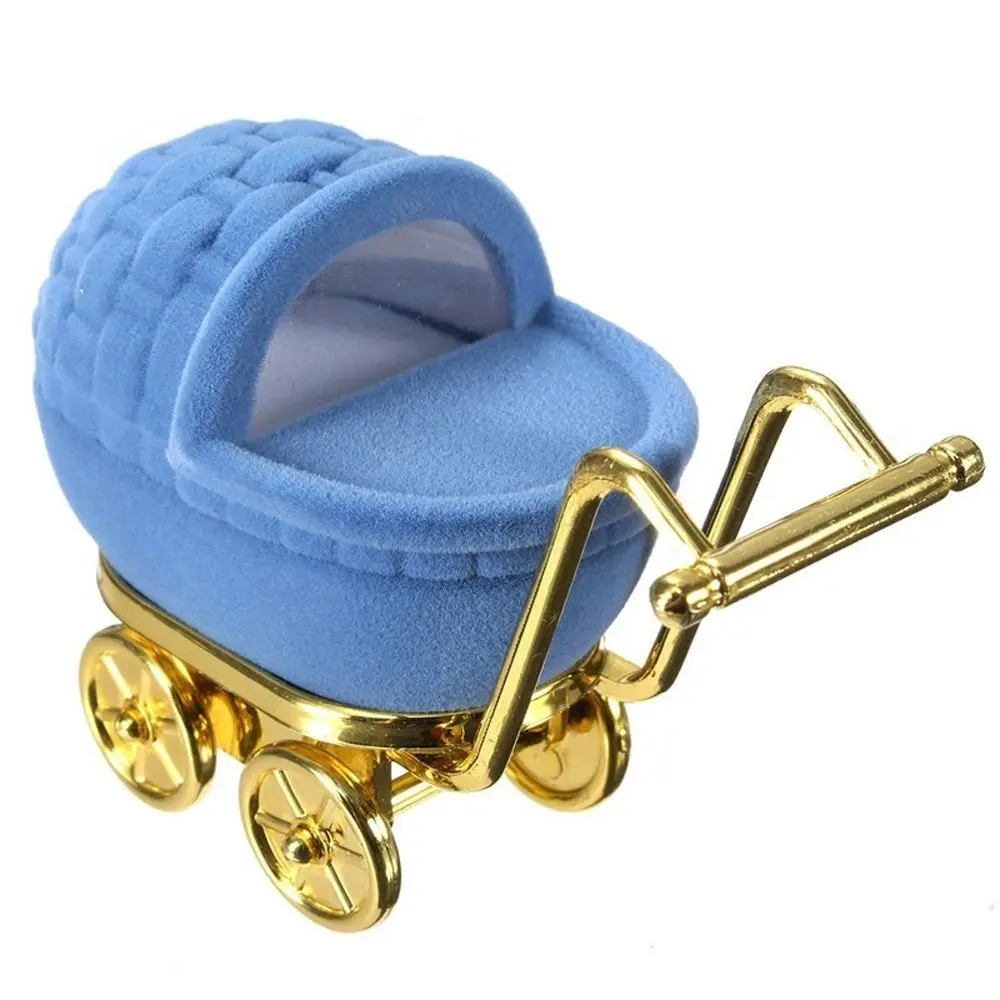 

Portable Necklaces Box Fashion Jewelry Display Holder Gift Case Velvet Stroller Ring Box Storage Case