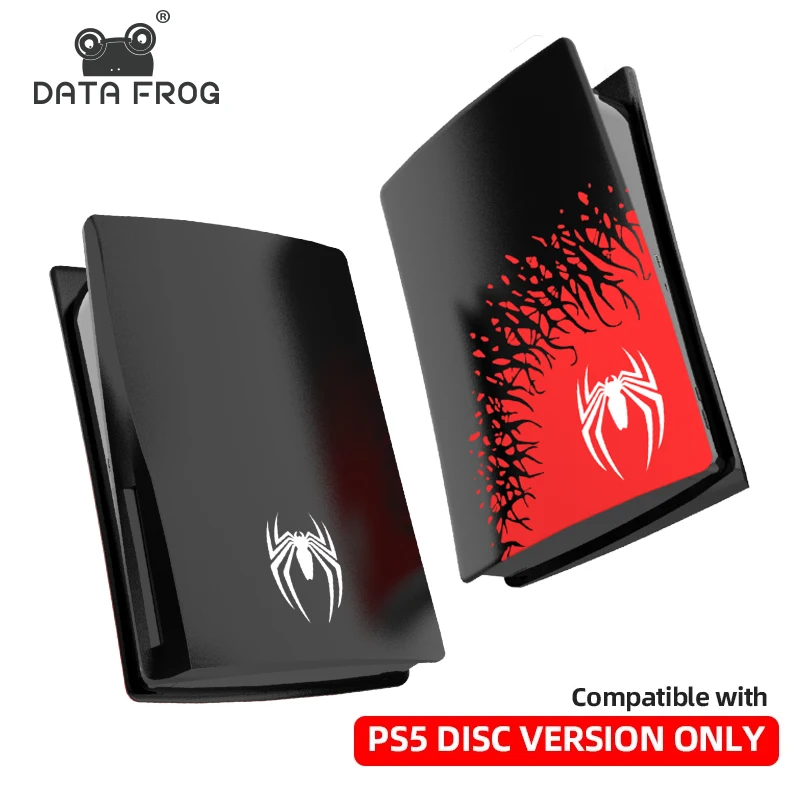 Data Frog Spider Faceplate for PS5 Disc Replacement Shell Accessories for Playstation 5 Protective Cover Hard Plate Housing