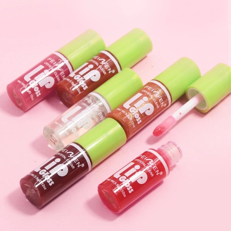 Kristalheldere Lipgloss Set Gelei Transparante Lip Olie Anti-Stick Cup Hydraterende Glitter Lip Voller Lippenstift Minerale Lip Make-Up