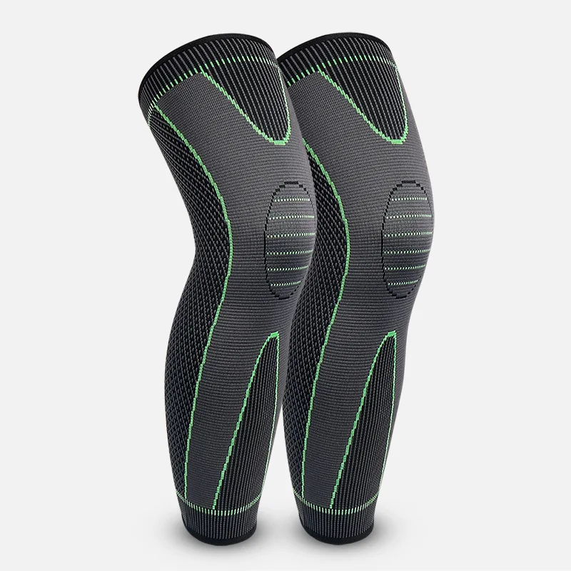 

Knitted Nylon Sports Knee Pads Extended Breathable Leg Protection Basketball Running Football Mountaineering Warm Knee Pads