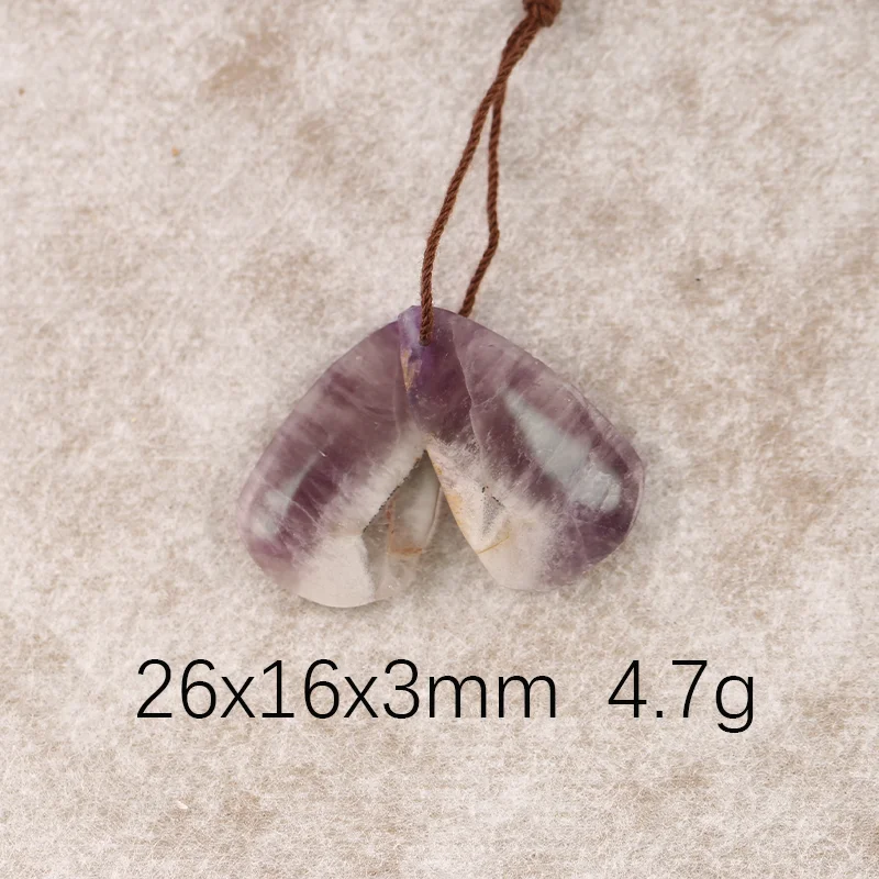 B&F Amethyst＆White Quartz Earring Beads for Jewelry Making, Handmade Natural stones beads, Stones for jewelry Making Supplies