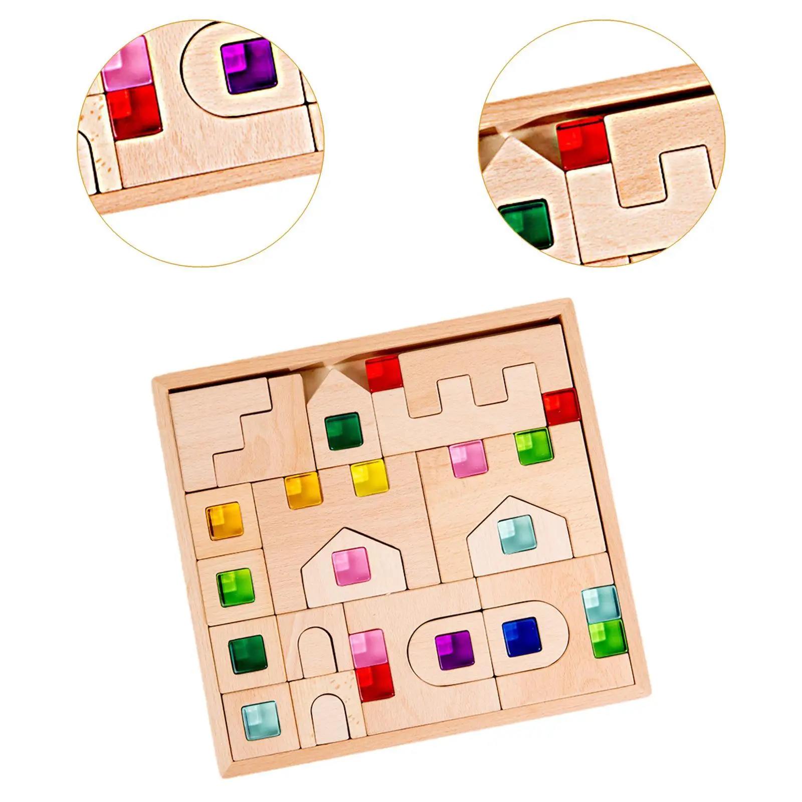 Juego de bloques de cubo, juego de bloques de construcción de habilidades motoras finas para niños, regalo