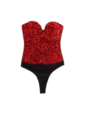8 best sales चमकदार बॉडीसूट - №4