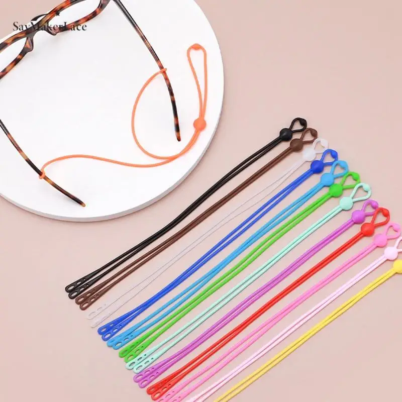 Adjustable Elastic Silicone Eyeglasses Straps Sunglasses Chain Sports Anti-Slip String Glasses Ropes Band Cord Holder