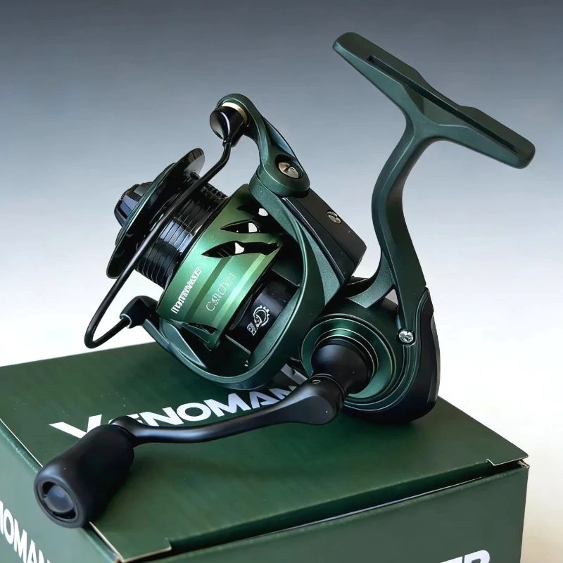 

Ultralight Carbon Fiber Spinning Reel 1500/2500/3000, 5.2:1, 9kg Max Drag, 176g Lure Fishing Reel for Bass & Perch