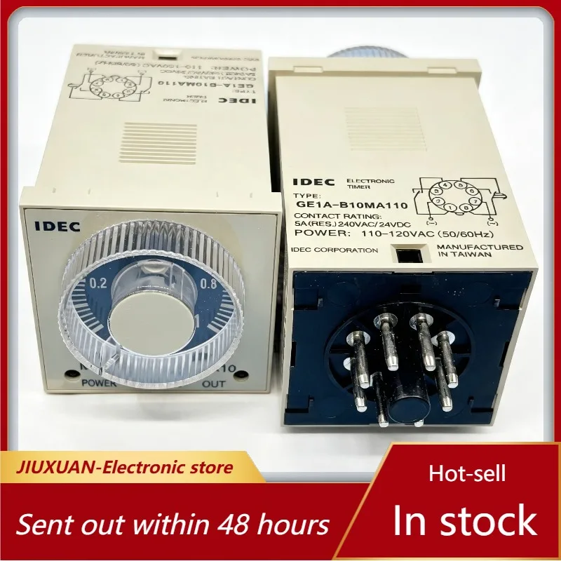 GE1A-B10MA110 110-120VAC Multi functional timing relay 0.1 seconds 10 minutes 8 pins