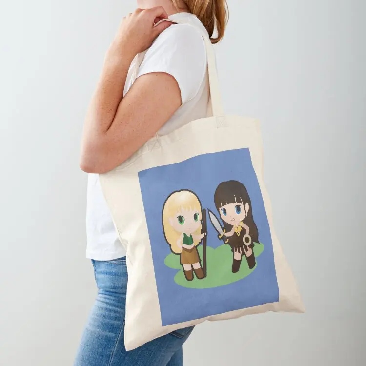 

Geek Babies: Xena & Gabrielle Tote Bag Shopper handbag custom bags Handbags women shopping trolley bag