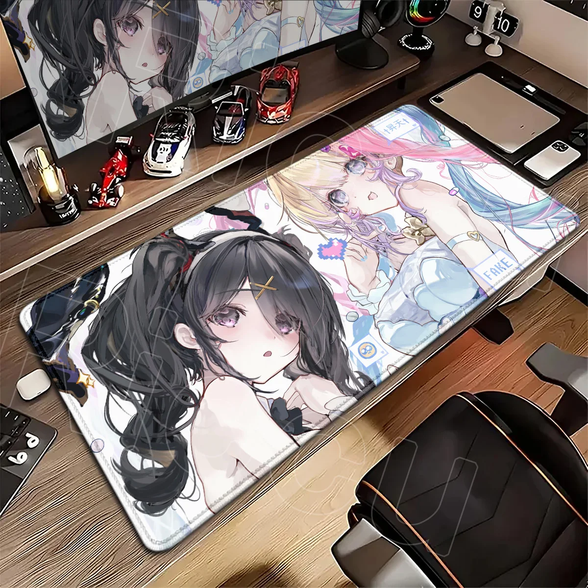 

Needy Girl Overdose Gamer Speed Keyboard Mouse Pad Kawaii Anime Girls Rain Table Mat XXL Laptop Office Extend Mausepads Washable