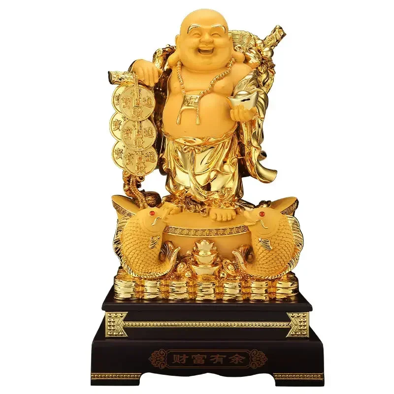 

Fortune Belly Smiling Buddha Maitreya Ornaments Living Room Wine Office Decor
