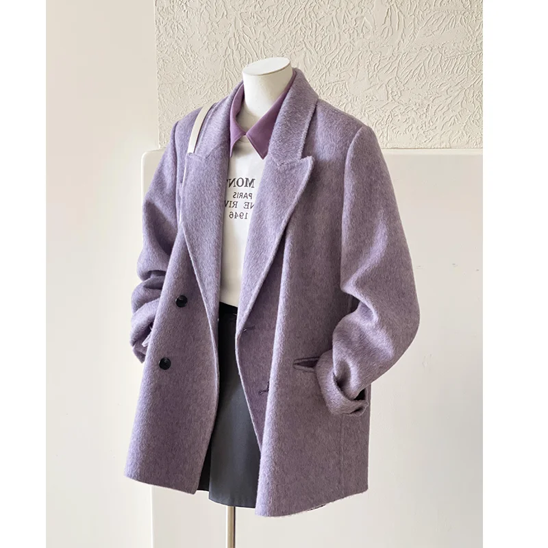 

plus Size Autumn Winter Women's Cardigan Korean Sle Casual Woolen Coat with kets Versatile Loose Fit Faionable