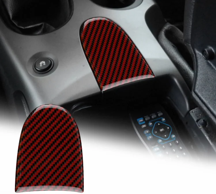 

Carbon Fiber Gear Shift Sport Button Cover No Hole For Corvette C6 2005-2007 Real Sticker Trim Interior Accessories Upgrade