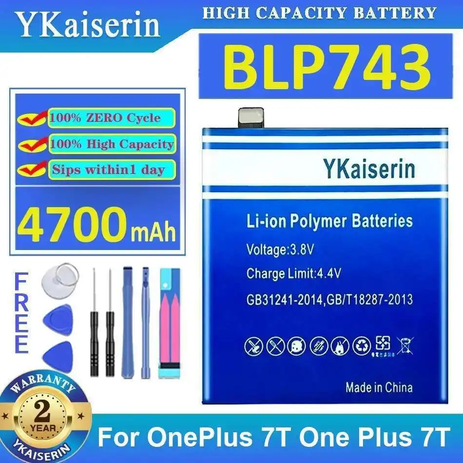 

For Oneplus 7T One Plus Mobile Phone Battery Stable 4700Mah Reliable Power BLP743