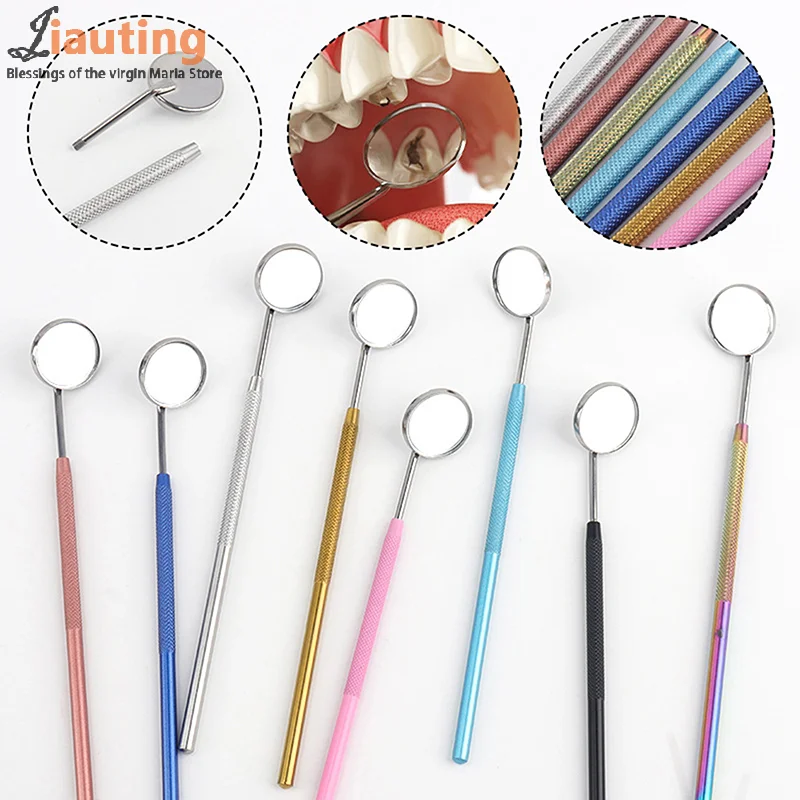 Stainless Steel Oral Mouth Mirror Dental Oral Equipment Daily Care Oral Cavity Mirror Household Dentist Cavity Mirror Endoscope