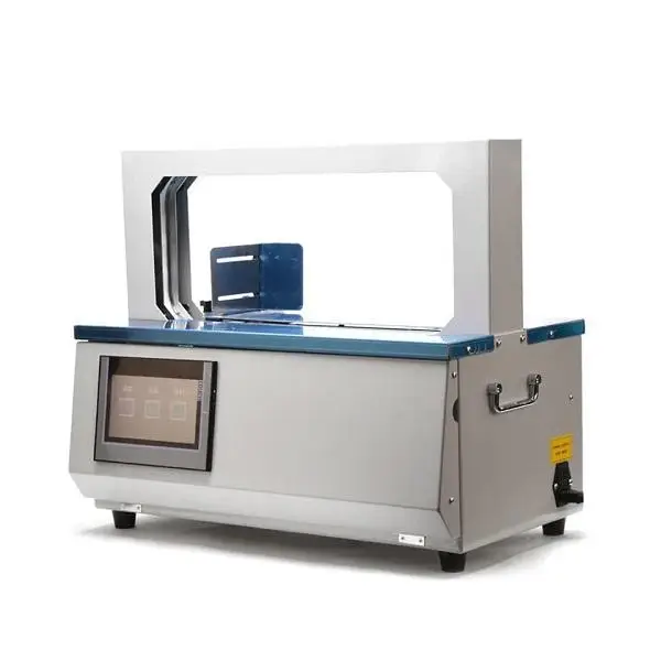 Stainless Steel Tabletop Small Automatic Electric Strapping Machine With Multi-Voltage for E-Commerce Express Parcels