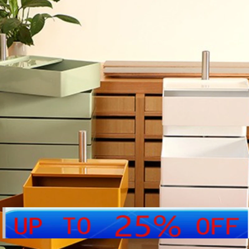 

LH Simple Rotary Storage Cabinet Removable Wheel File Storage Box Storage Organizing Cabinet