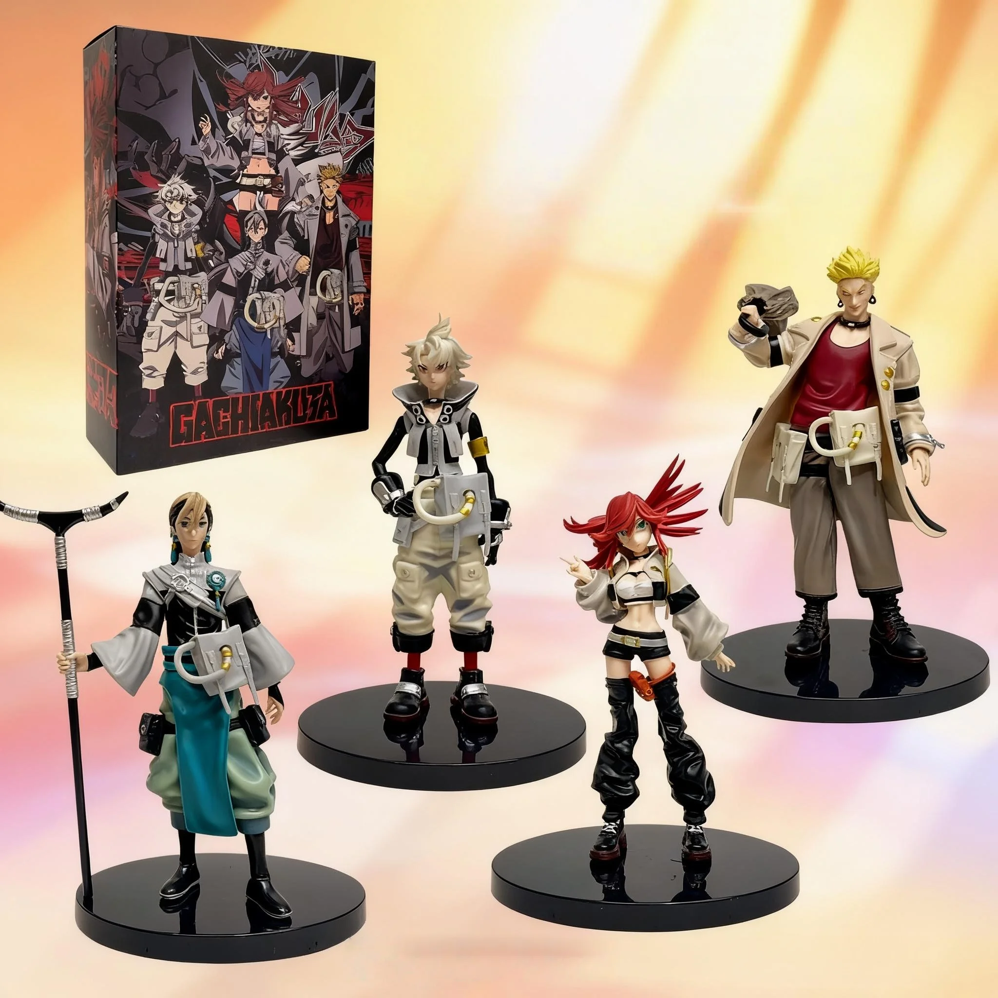 

Gachi Akuta Аниме Фигурка -Akuta Team Rudo Enjin Zanka Riyou GK Фигурки Коллекционный компьютерный чехол Украшение Модель Игрушка Вентиляторы Подарок