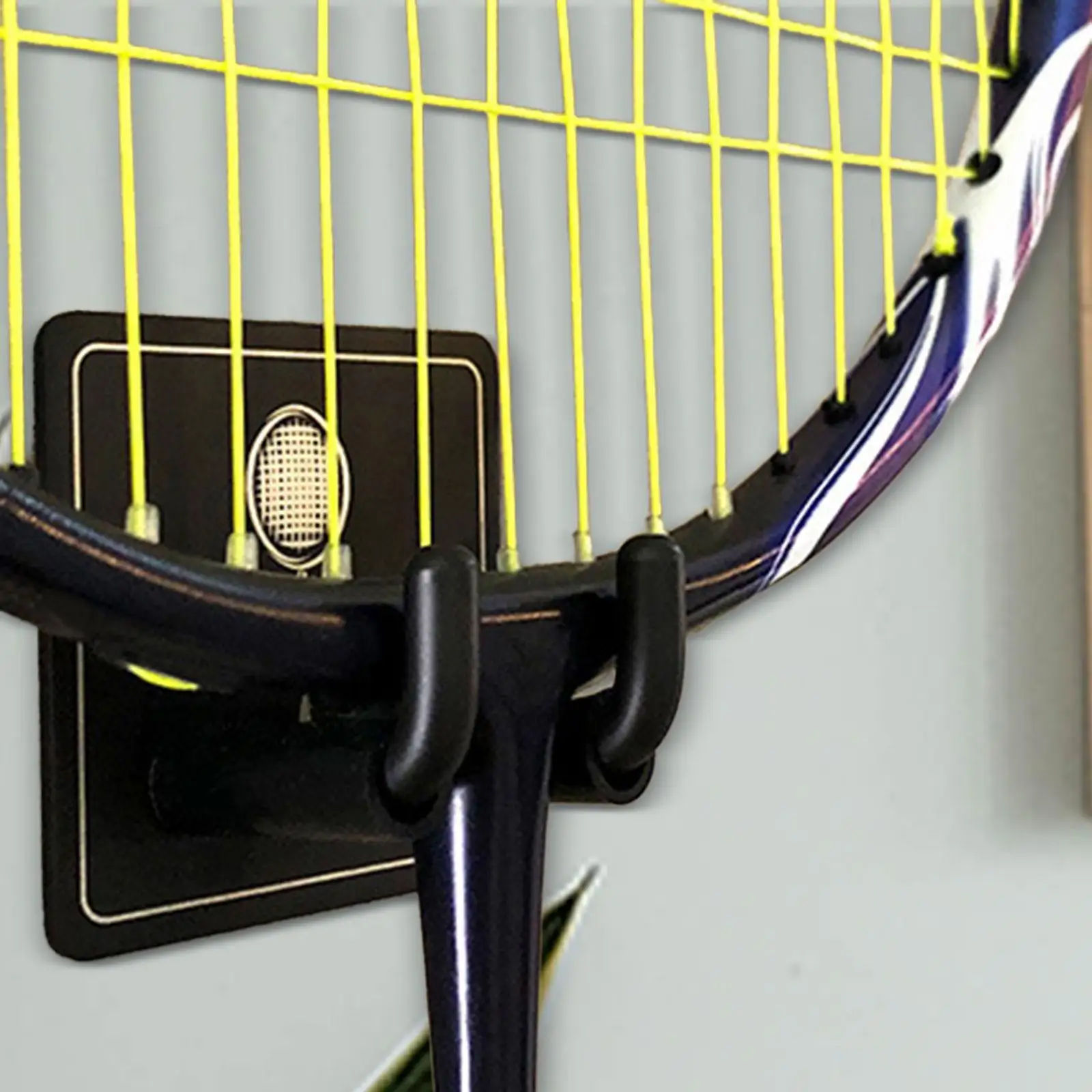 2x Wall Mounted Racket Rack, Tennis Racket Holder, Stainless Steel Wall Hook,